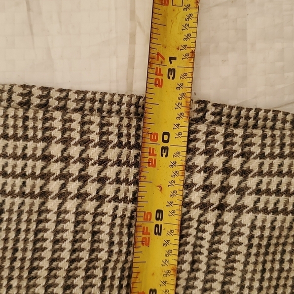 Vintage JH Collectibles Wool Blend Plaid Suit Sz 8 Gray Cream - Picture 10 of 16